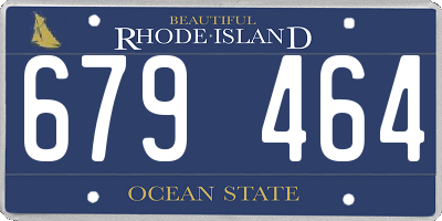RI license plate 679464