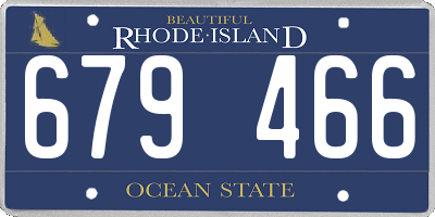 RI license plate 679466