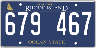 RI license plate 679467