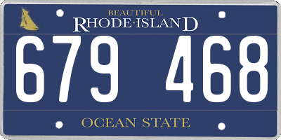 RI license plate 679468