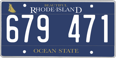 RI license plate 679471