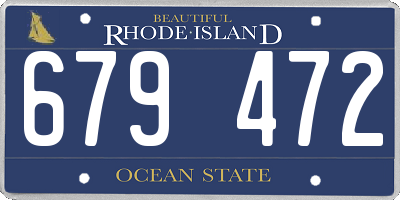 RI license plate 679472