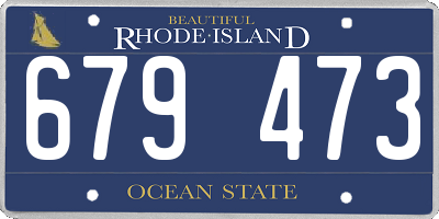RI license plate 679473