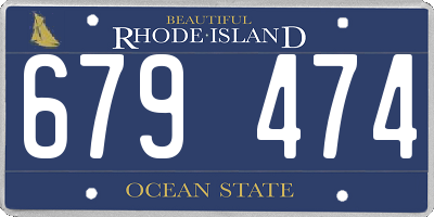 RI license plate 679474