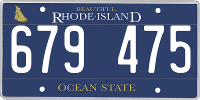 RI license plate 679475