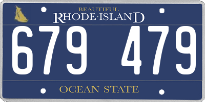 RI license plate 679479