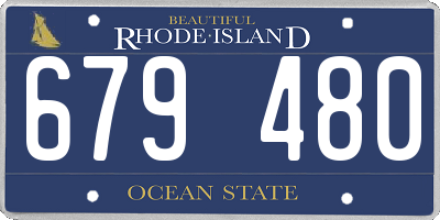 RI license plate 679480