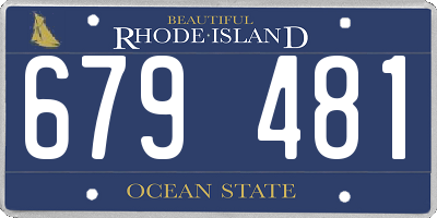 RI license plate 679481