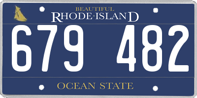 RI license plate 679482