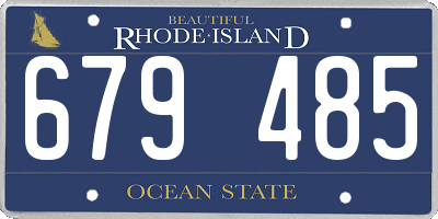 RI license plate 679485