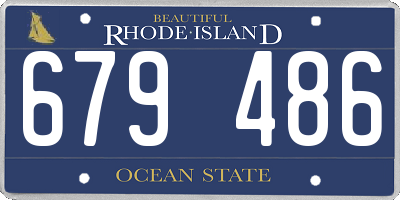 RI license plate 679486