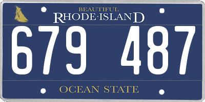 RI license plate 679487