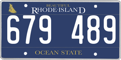 RI license plate 679489