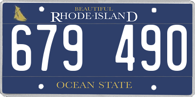 RI license plate 679490