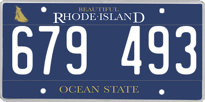 RI license plate 679493