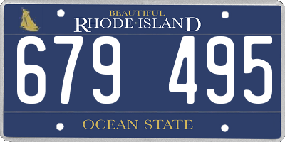 RI license plate 679495