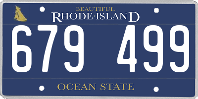 RI license plate 679499