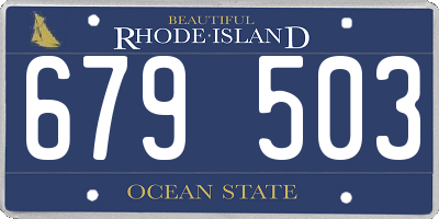 RI license plate 679503