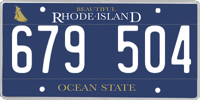 RI license plate 679504
