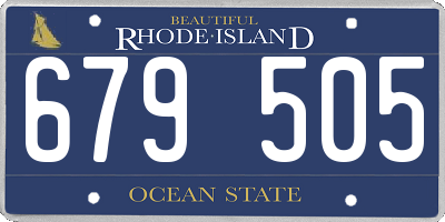 RI license plate 679505