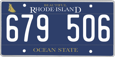 RI license plate 679506