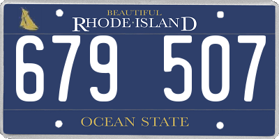 RI license plate 679507