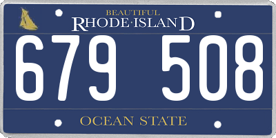 RI license plate 679508