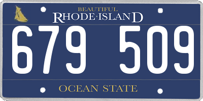 RI license plate 679509