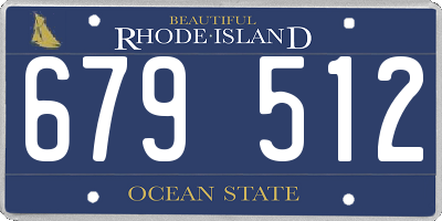 RI license plate 679512