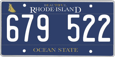 RI license plate 679522