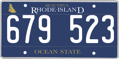 RI license plate 679523