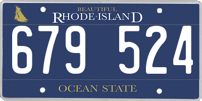 RI license plate 679524