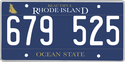 RI license plate 679525