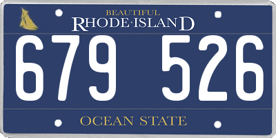 RI license plate 679526