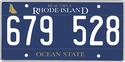 RI license plate 679528