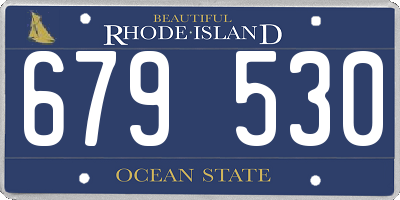 RI license plate 679530