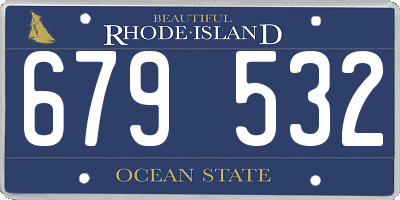 RI license plate 679532