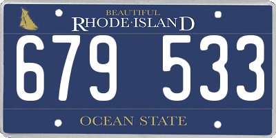 RI license plate 679533