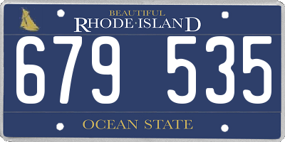 RI license plate 679535