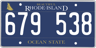 RI license plate 679538
