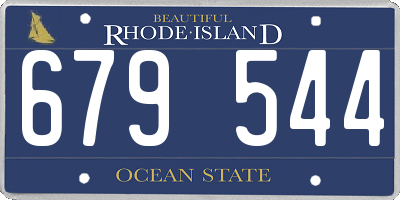 RI license plate 679544