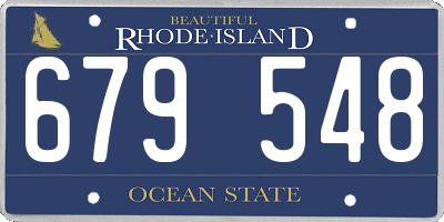 RI license plate 679548