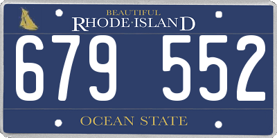 RI license plate 679552