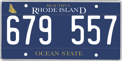 RI license plate 679557