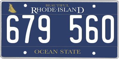 RI license plate 679560