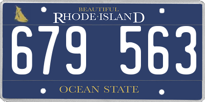 RI license plate 679563