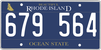 RI license plate 679564