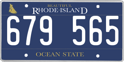 RI license plate 679565
