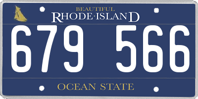 RI license plate 679566