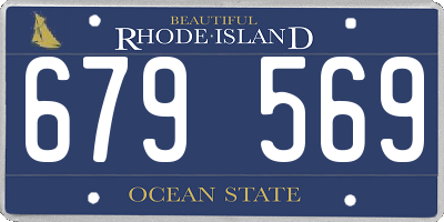 RI license plate 679569